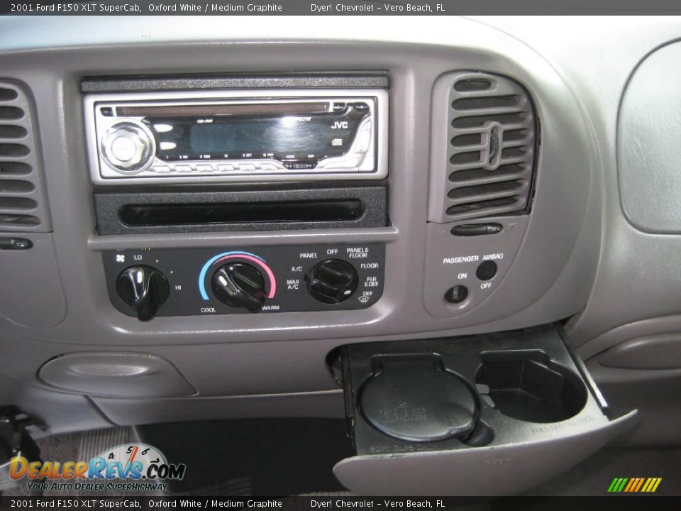 2001 Ford F150 XLT SuperCab Oxford White / Medium Graphite Photo #23