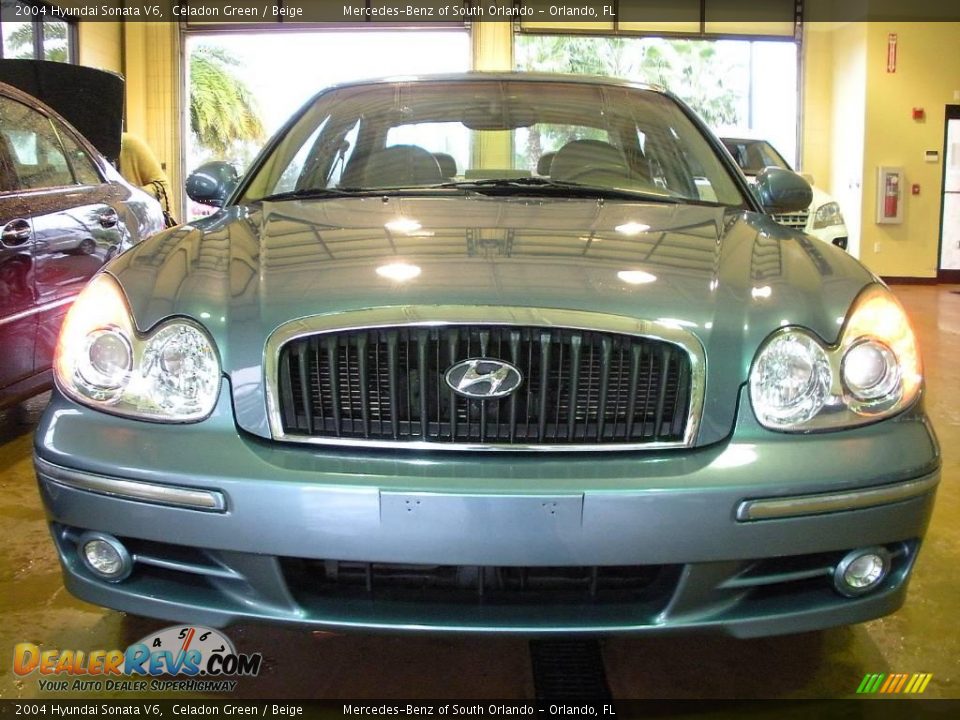 2004 Hyundai Sonata V6 Celadon Green / Beige Photo #3