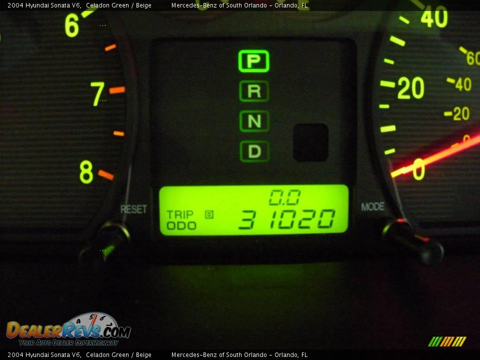 2004 Hyundai Sonata V6 Celadon Green / Beige Photo #20