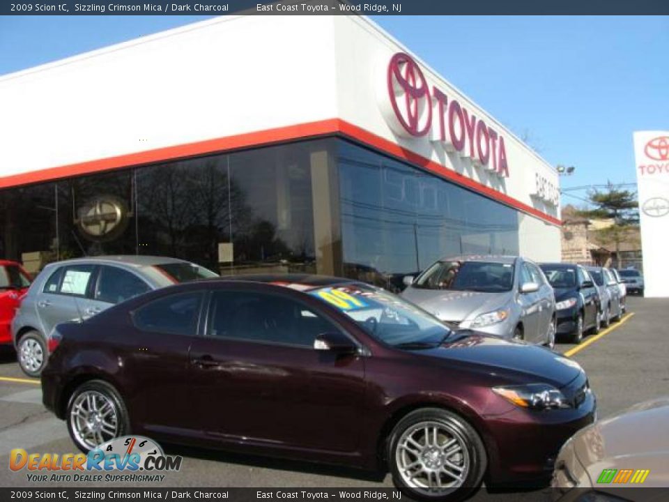 2009 Scion tC Sizzling Crimson Mica / Dark Charcoal Photo #1