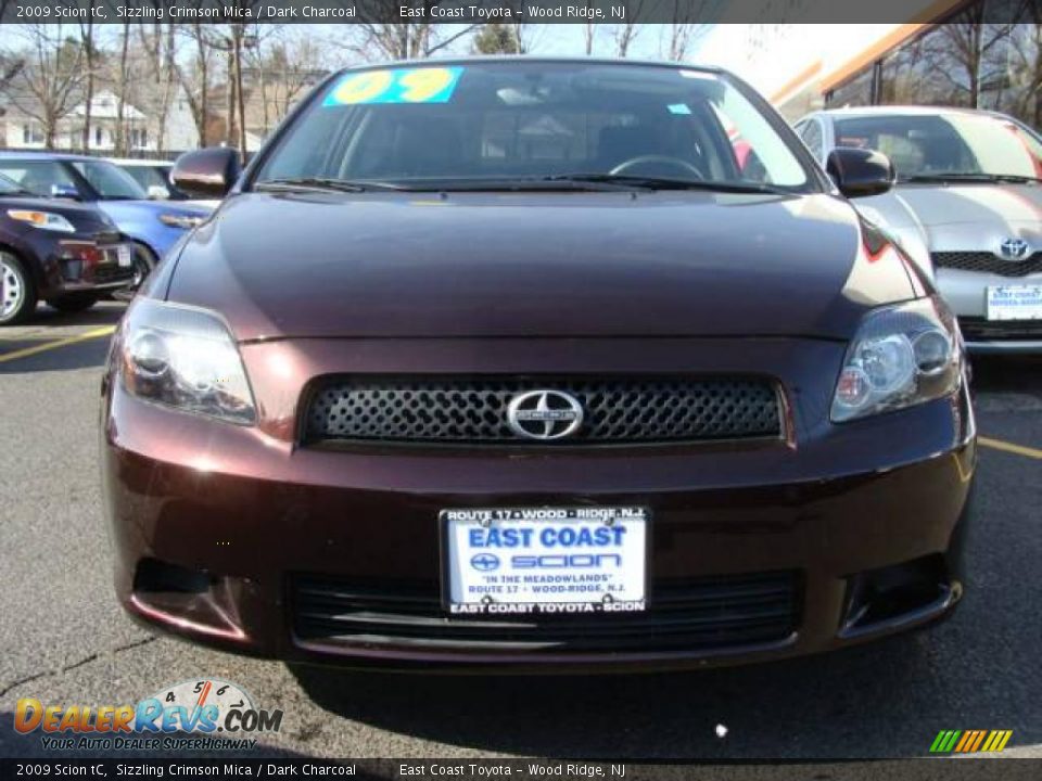 2009 Scion tC Sizzling Crimson Mica / Dark Charcoal Photo #2