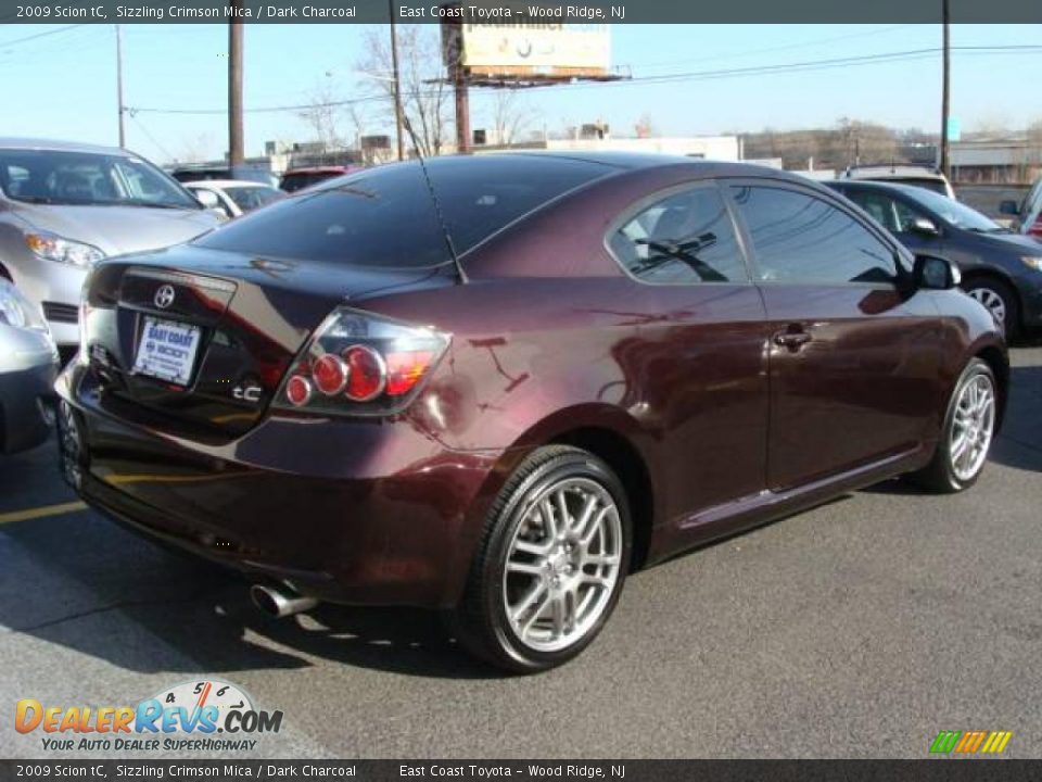 2009 Scion tC Sizzling Crimson Mica / Dark Charcoal Photo #3