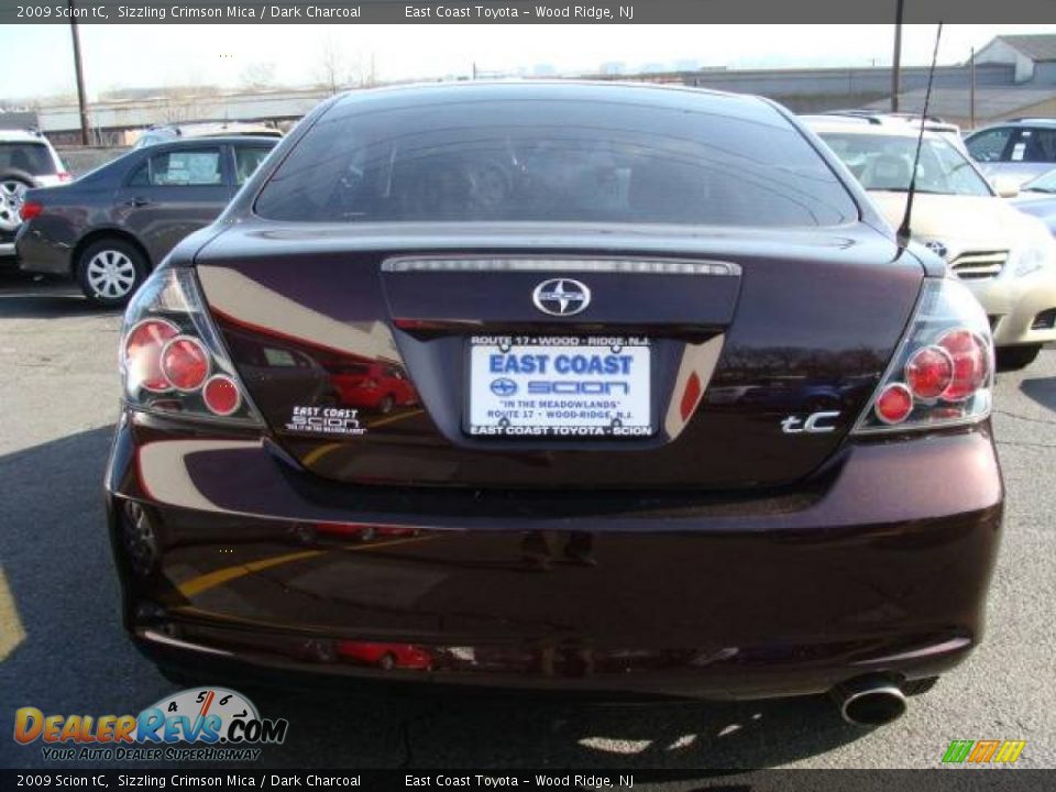 2009 Scion tC Sizzling Crimson Mica / Dark Charcoal Photo #4