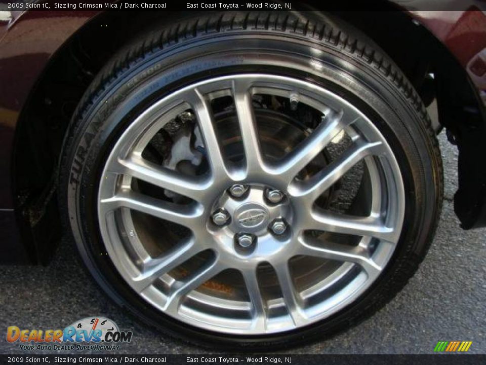 2009 Scion tC Sizzling Crimson Mica / Dark Charcoal Photo #14
