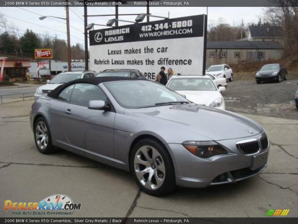 2006 BMW 6 Series 650i Convertible Silver Grey Metallic / Black Photo #1