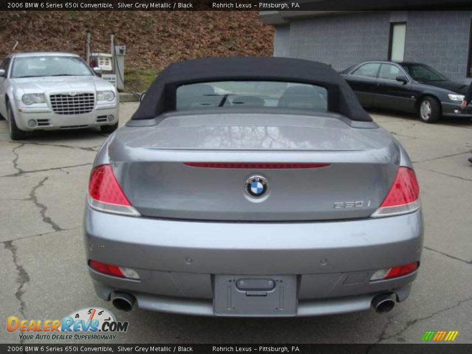 2006 BMW 6 Series 650i Convertible Silver Grey Metallic / Black Photo #3