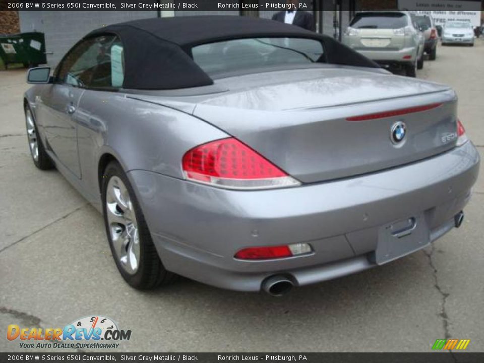 2006 BMW 6 Series 650i Convertible Silver Grey Metallic / Black Photo #4