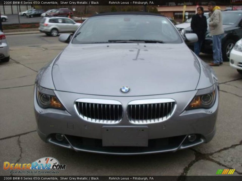 2006 BMW 6 Series 650i Convertible Silver Grey Metallic / Black Photo #6