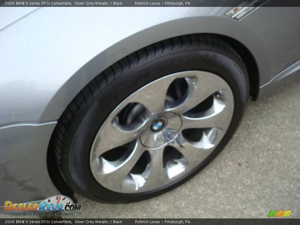 2006 BMW 6 Series 650i Convertible Silver Grey Metallic / Black Photo #7