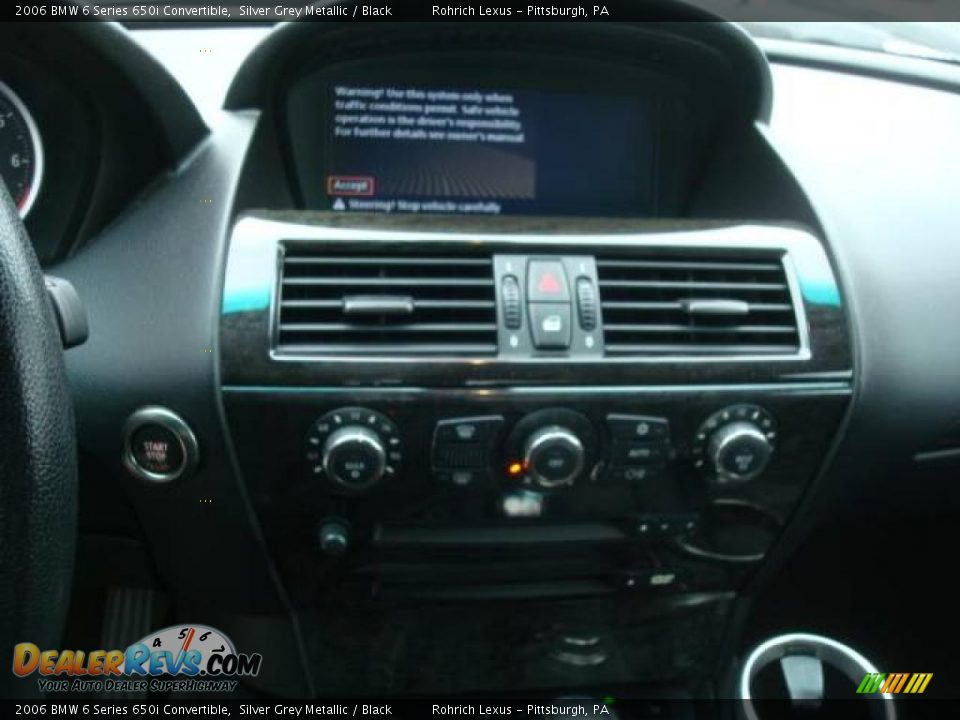 2006 BMW 6 Series 650i Convertible Silver Grey Metallic / Black Photo #13