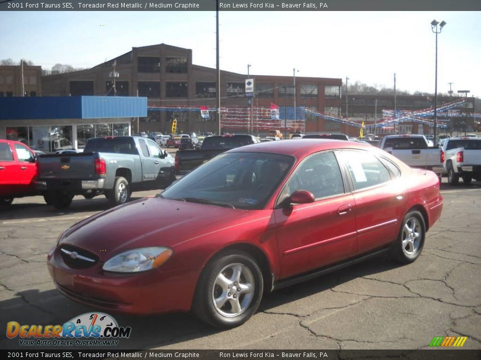 2001 Ford Taurus SES Toreador Red Metallic / Medium Graphite Photo #15