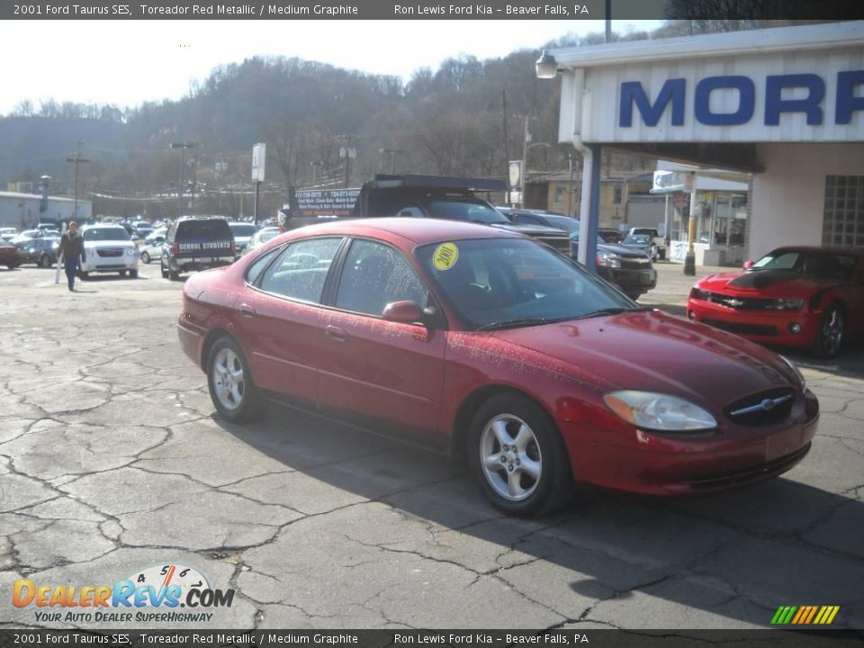 2001 Ford Taurus SES Toreador Red Metallic / Medium Graphite Photo #17