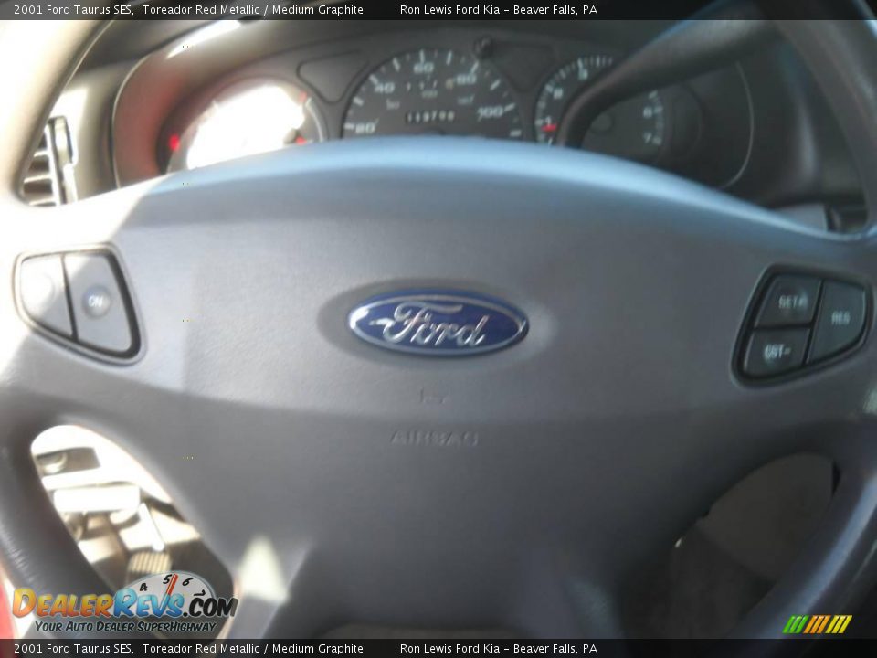 2001 Ford Taurus SES Toreador Red Metallic / Medium Graphite Photo #23