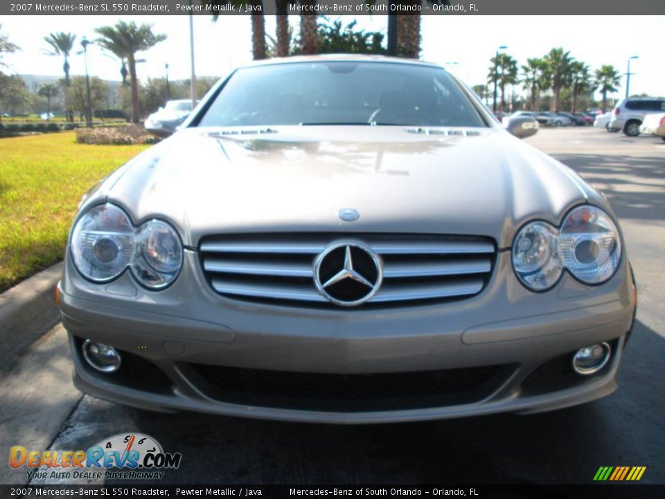 2007 Mercedes-Benz SL 550 Roadster Pewter Metallic / Java Photo #3
