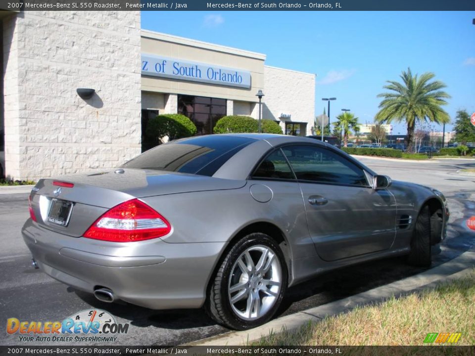 2007 Mercedes-Benz SL 550 Roadster Pewter Metallic / Java Photo #6
