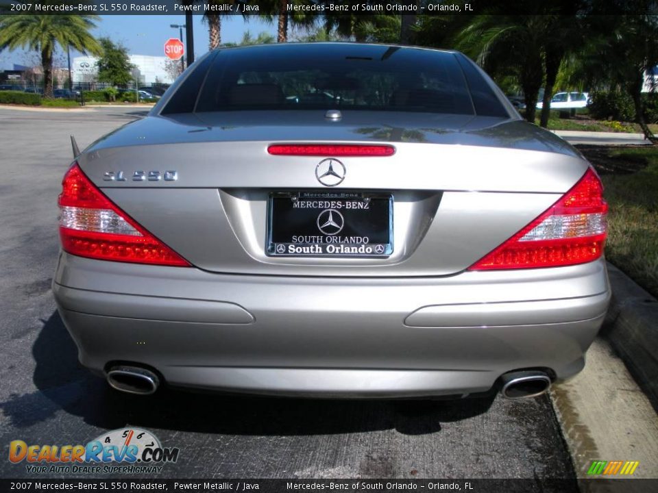 2007 Mercedes-Benz SL 550 Roadster Pewter Metallic / Java Photo #7
