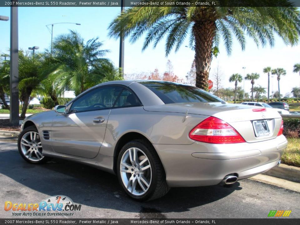2007 Mercedes-Benz SL 550 Roadster Pewter Metallic / Java Photo #8