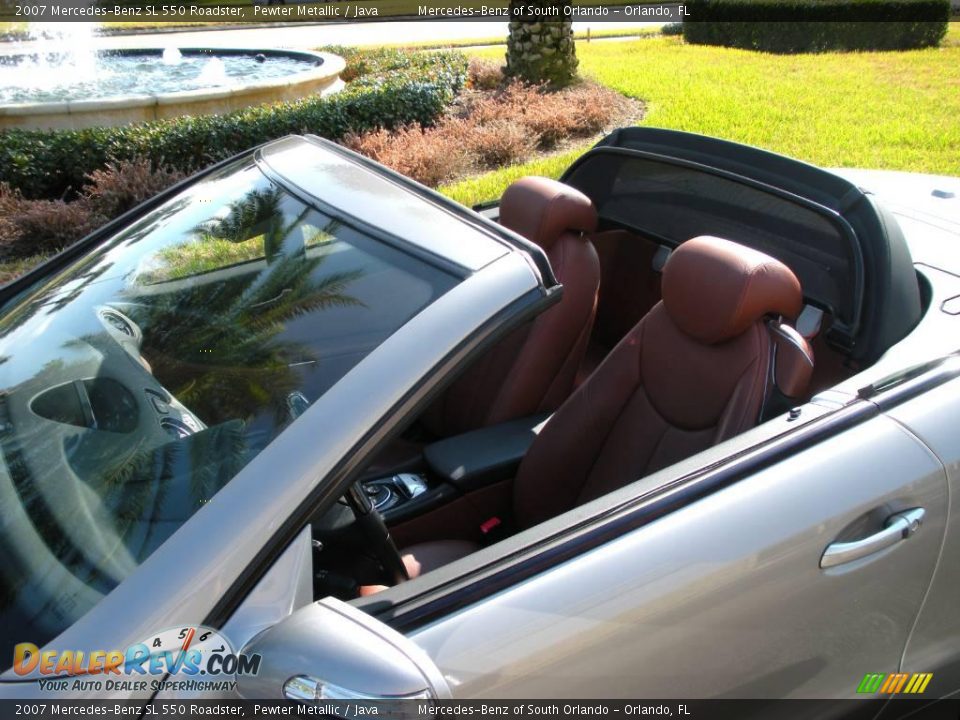 2007 Mercedes-Benz SL 550 Roadster Pewter Metallic / Java Photo #9