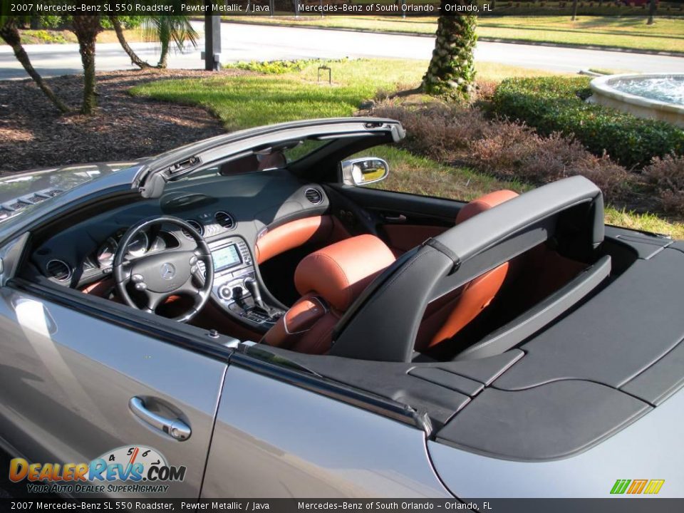 2007 Mercedes-Benz SL 550 Roadster Pewter Metallic / Java Photo #10