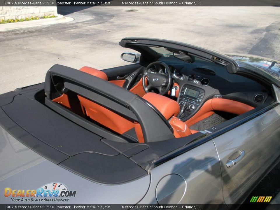 2007 Mercedes-Benz SL 550 Roadster Pewter Metallic / Java Photo #11