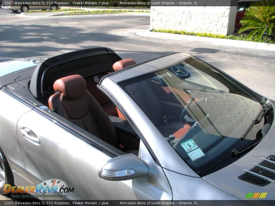 2007 Mercedes-Benz SL 550 Roadster Pewter Metallic / Java Photo #12