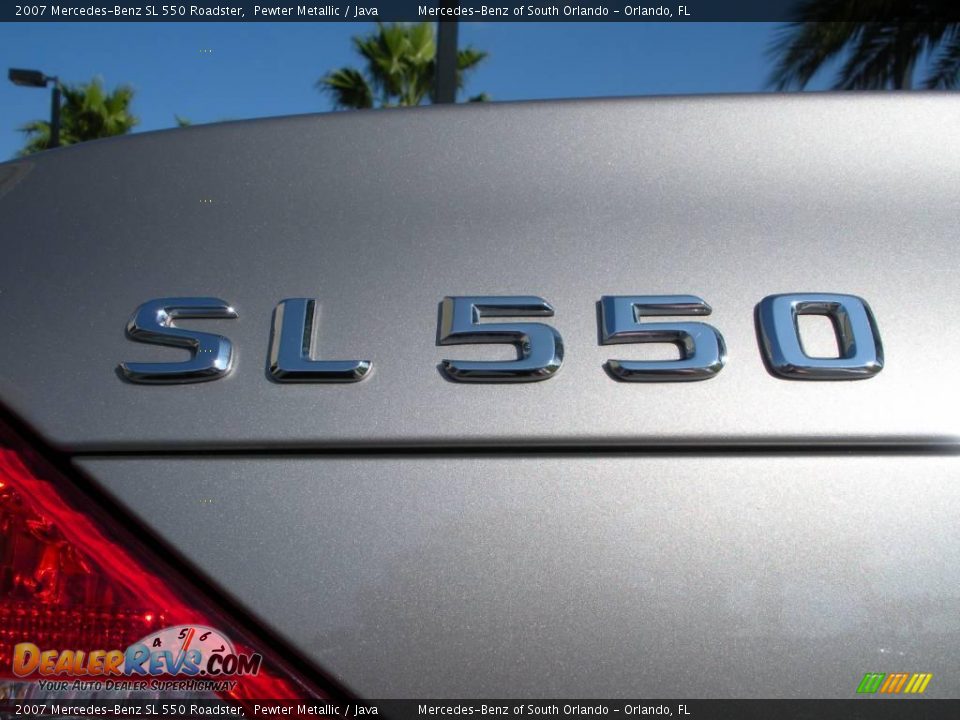 2007 Mercedes-Benz SL 550 Roadster Pewter Metallic / Java Photo #14