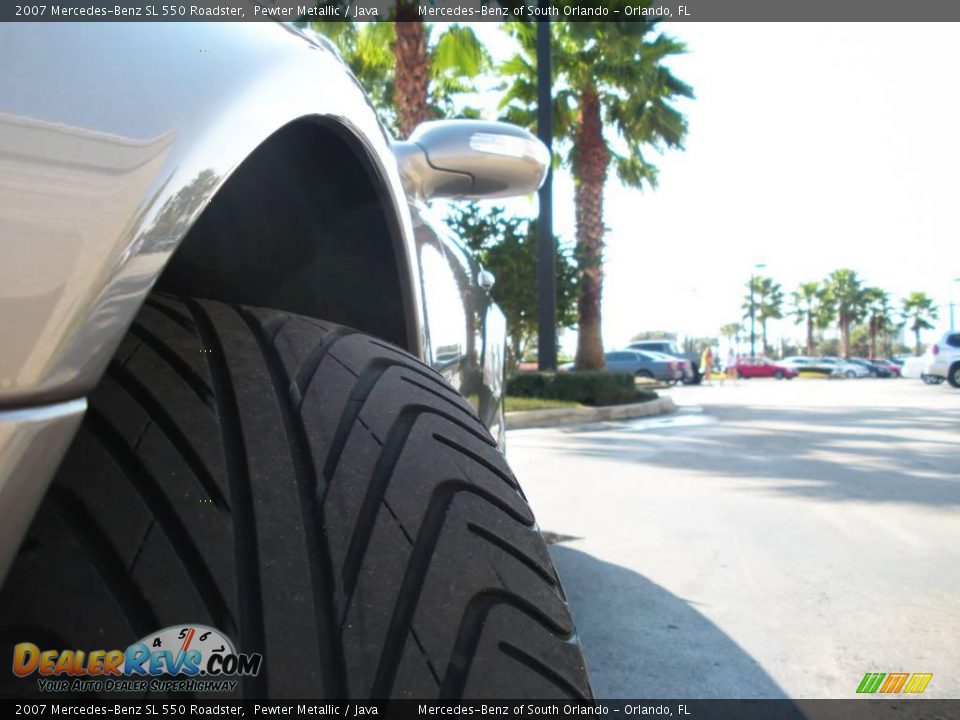 2007 Mercedes-Benz SL 550 Roadster Pewter Metallic / Java Photo #15