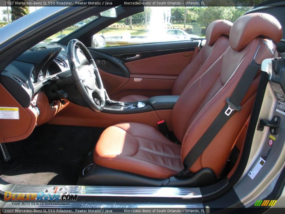 2007 Mercedes-Benz SL 550 Roadster Pewter Metallic / Java Photo #16
