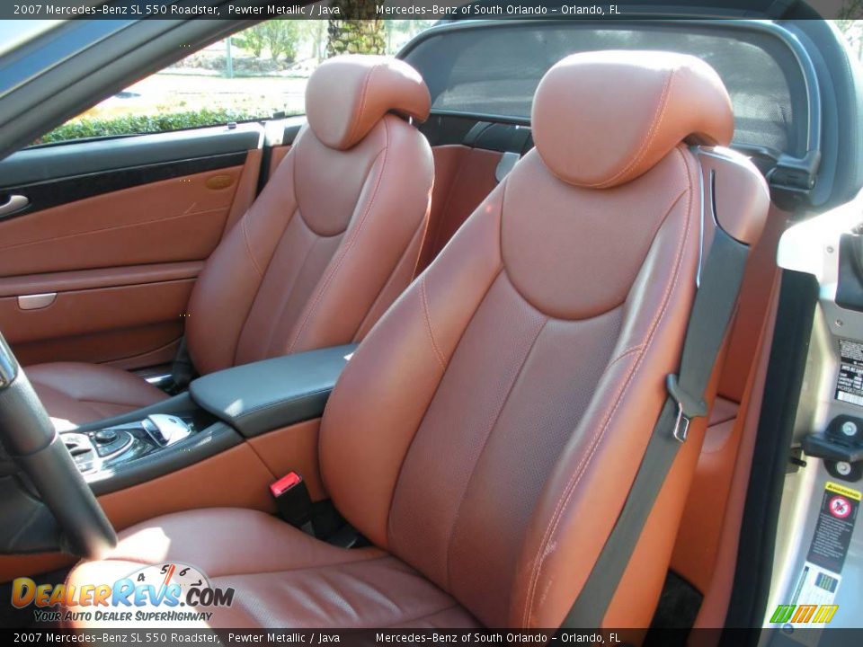 2007 Mercedes-Benz SL 550 Roadster Pewter Metallic / Java Photo #17