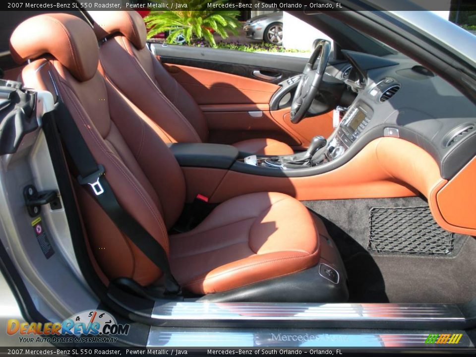 2007 Mercedes-Benz SL 550 Roadster Pewter Metallic / Java Photo #18