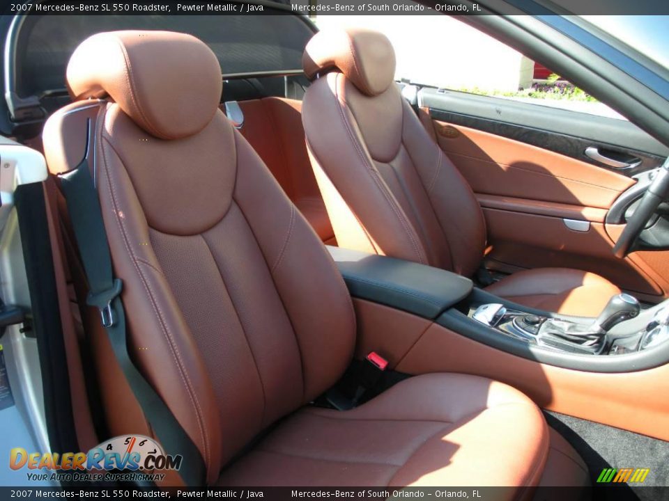 2007 Mercedes-Benz SL 550 Roadster Pewter Metallic / Java Photo #19