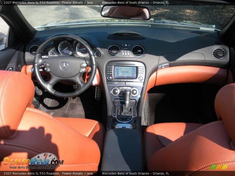 2007 Mercedes-Benz SL 550 Roadster Pewter Metallic / Java Photo #21