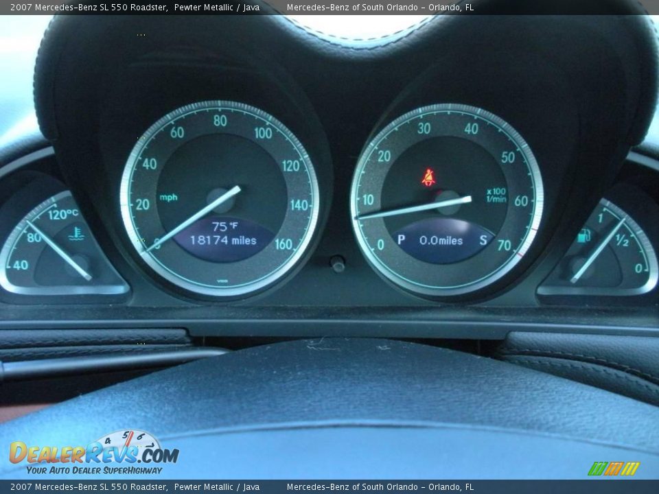 2007 Mercedes-Benz SL 550 Roadster Pewter Metallic / Java Photo #23