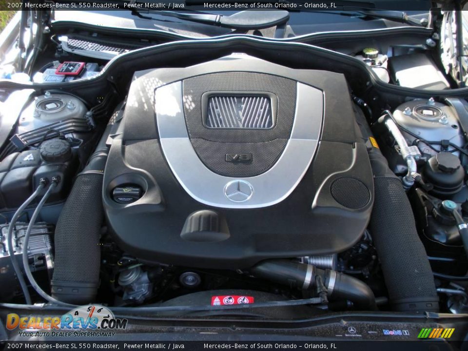 2007 Mercedes-Benz SL 550 Roadster Pewter Metallic / Java Photo #28