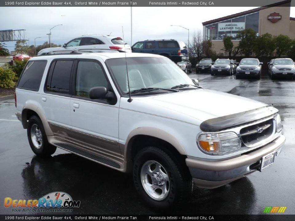 1998 Ford Explorer Eddie Bauer 4x4 Oxford White / Medium Prairie Tan Photo #1