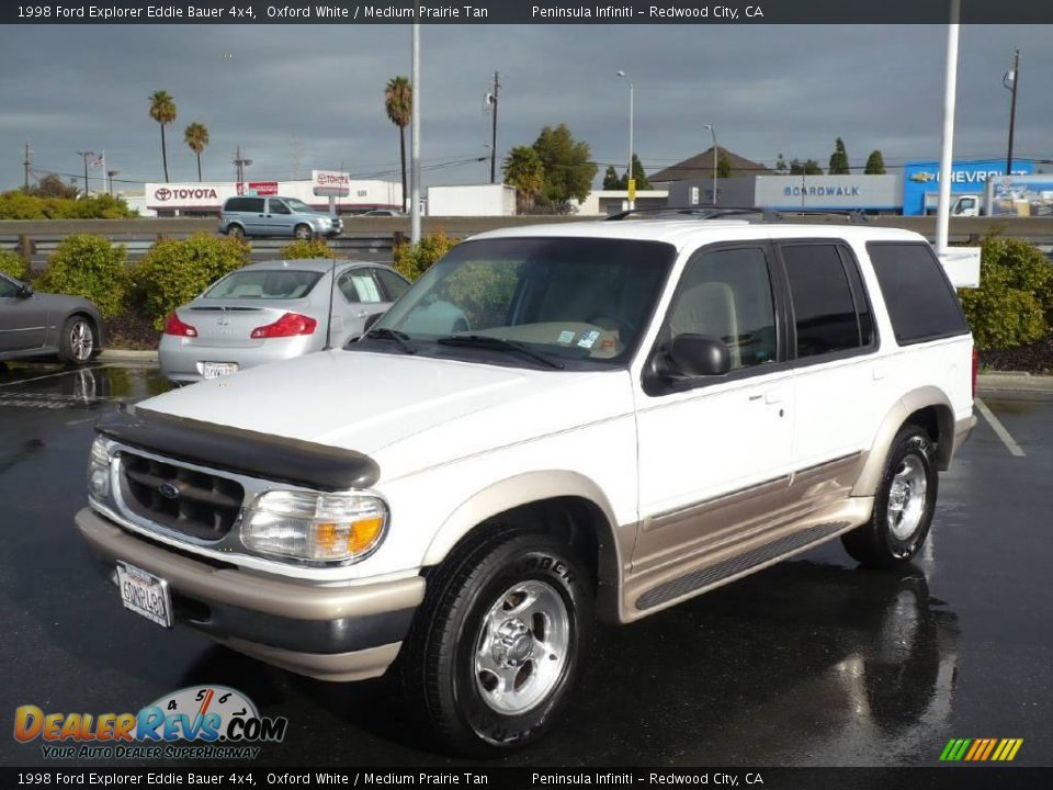1998 Ford Explorer Eddie Bauer 4x4 Oxford White / Medium Prairie Tan Photo #3