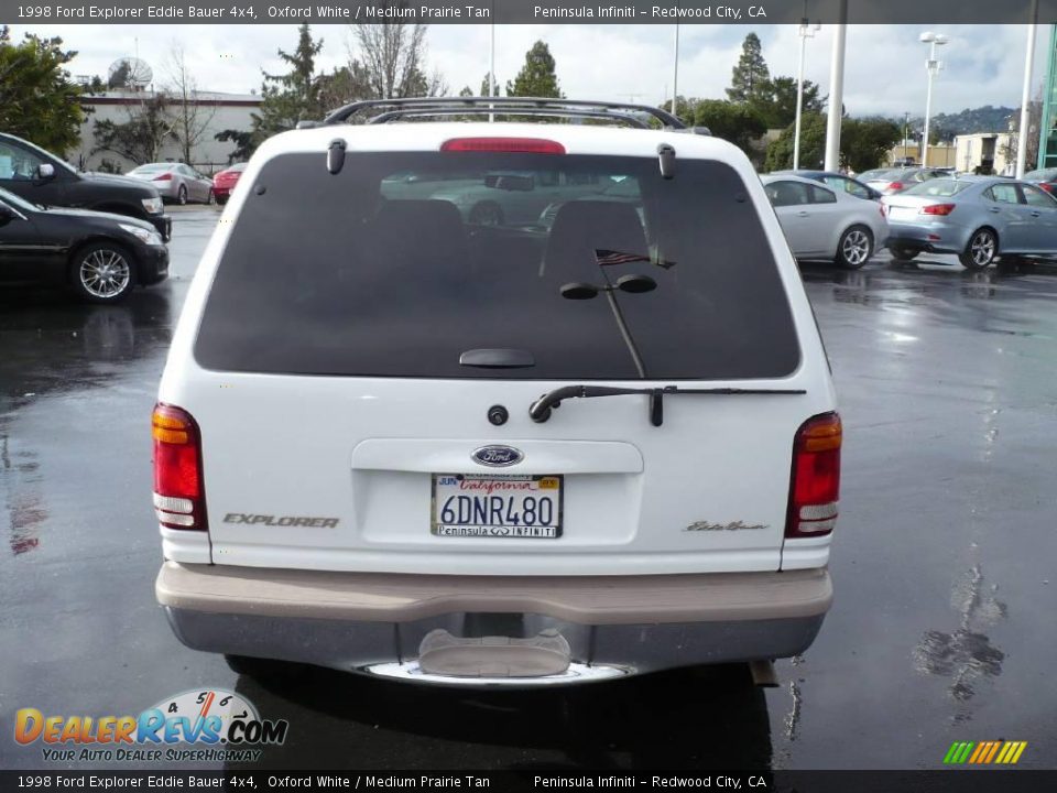 1998 Ford Explorer Eddie Bauer 4x4 Oxford White / Medium Prairie Tan Photo #5