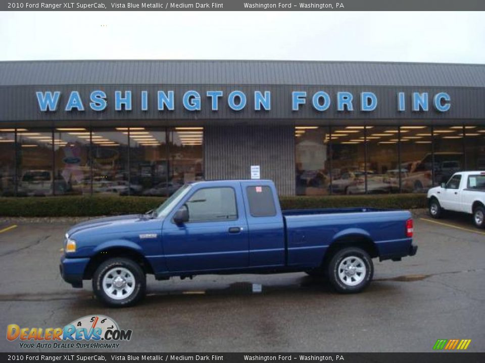 2010 Ford Ranger XLT SuperCab Vista Blue Metallic / Medium Dark Flint Photo #1
