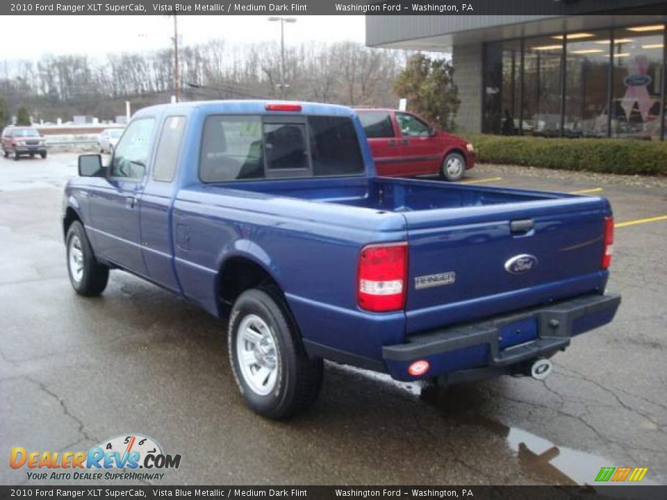 2010 Ford Ranger XLT SuperCab Vista Blue Metallic / Medium Dark Flint Photo #2