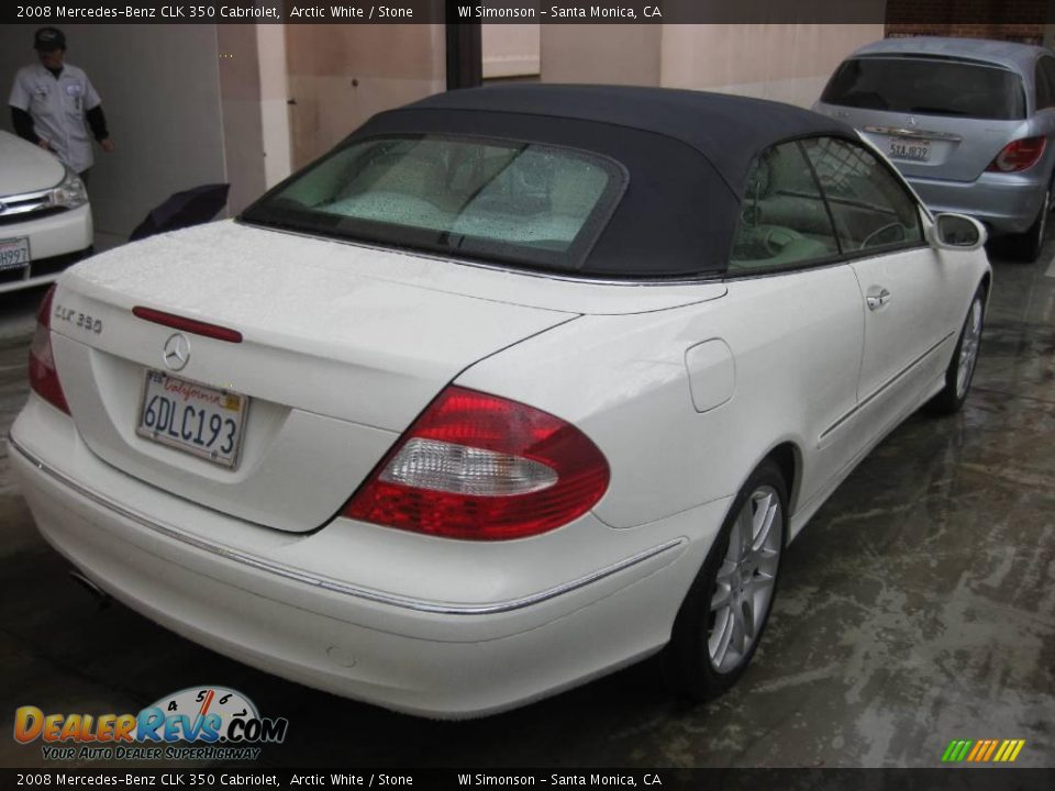 2008 Mercedes-Benz CLK 350 Cabriolet Arctic White / Stone Photo #2