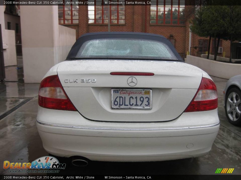 2008 Mercedes-Benz CLK 350 Cabriolet Arctic White / Stone Photo #3