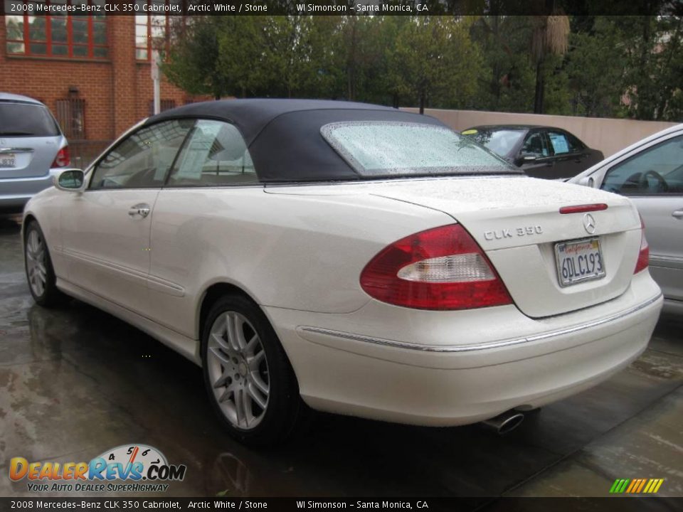 2008 Mercedes-Benz CLK 350 Cabriolet Arctic White / Stone Photo #4