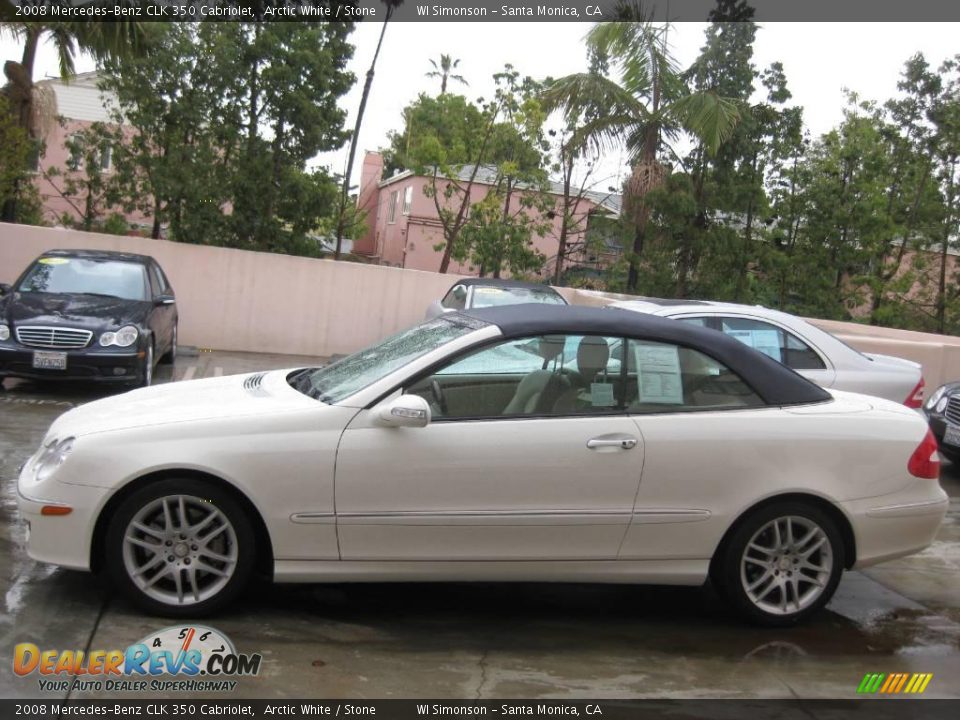 2008 Mercedes-Benz CLK 350 Cabriolet Arctic White / Stone Photo #5