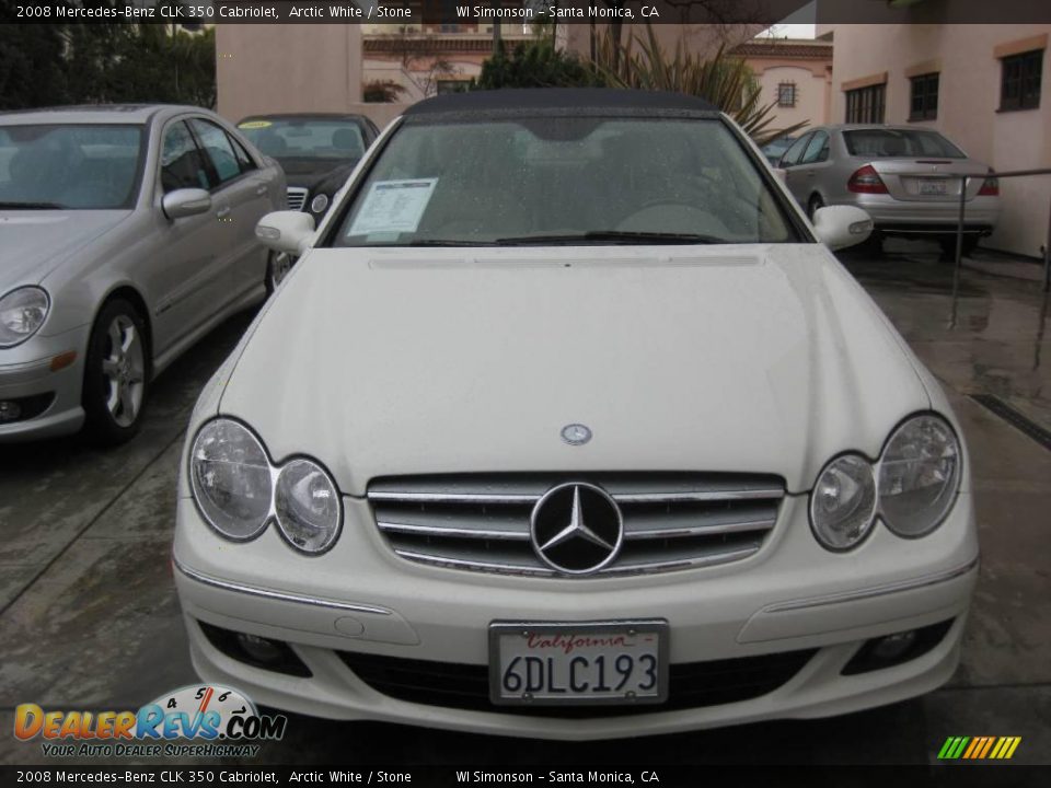 2008 Mercedes-Benz CLK 350 Cabriolet Arctic White / Stone Photo #7