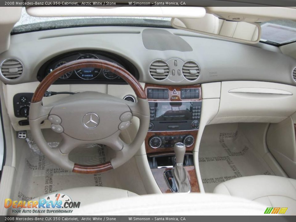 2008 Mercedes-Benz CLK 350 Cabriolet Arctic White / Stone Photo #21