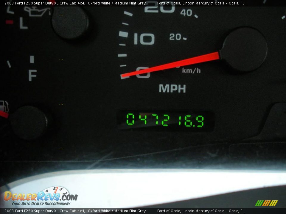 2003 Ford F250 Super Duty XL Crew Cab 4x4 Oxford White / Medium Flint Grey Photo #22