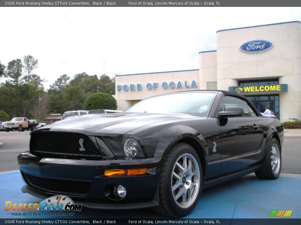 2008 Ford Mustang Shelby GT500 Convertible Black / Black Photo #1