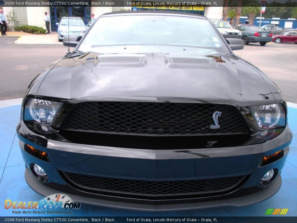 2008 Ford Mustang Shelby GT500 Convertible Black / Black Photo #2