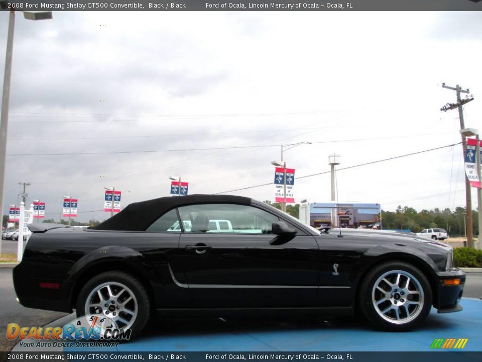 2008 Ford Mustang Shelby GT500 Convertible Black / Black Photo #4