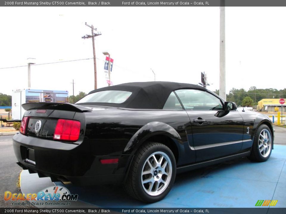2008 Ford Mustang Shelby GT500 Convertible Black / Black Photo #5